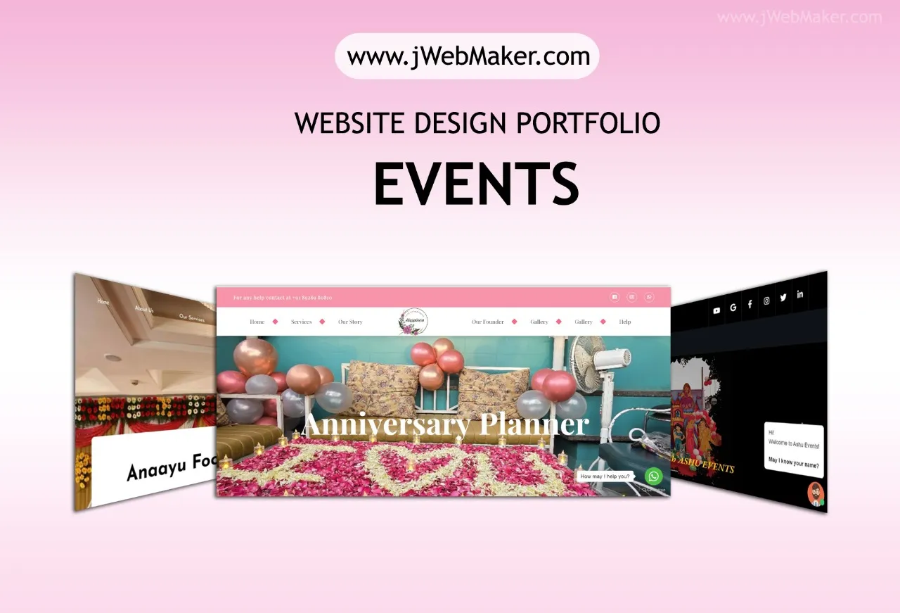 Engaging website design for event management companies based in Mumbai