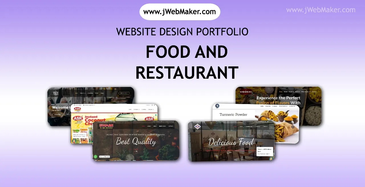 Attractive website design for restaurants and food businesses in Mumbai