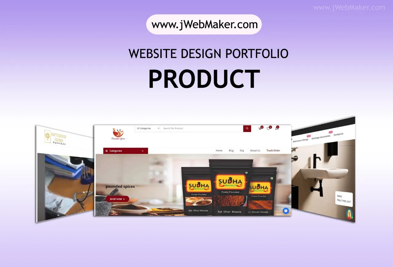 Innovative website design for showcasing product portfolios in Mumbai